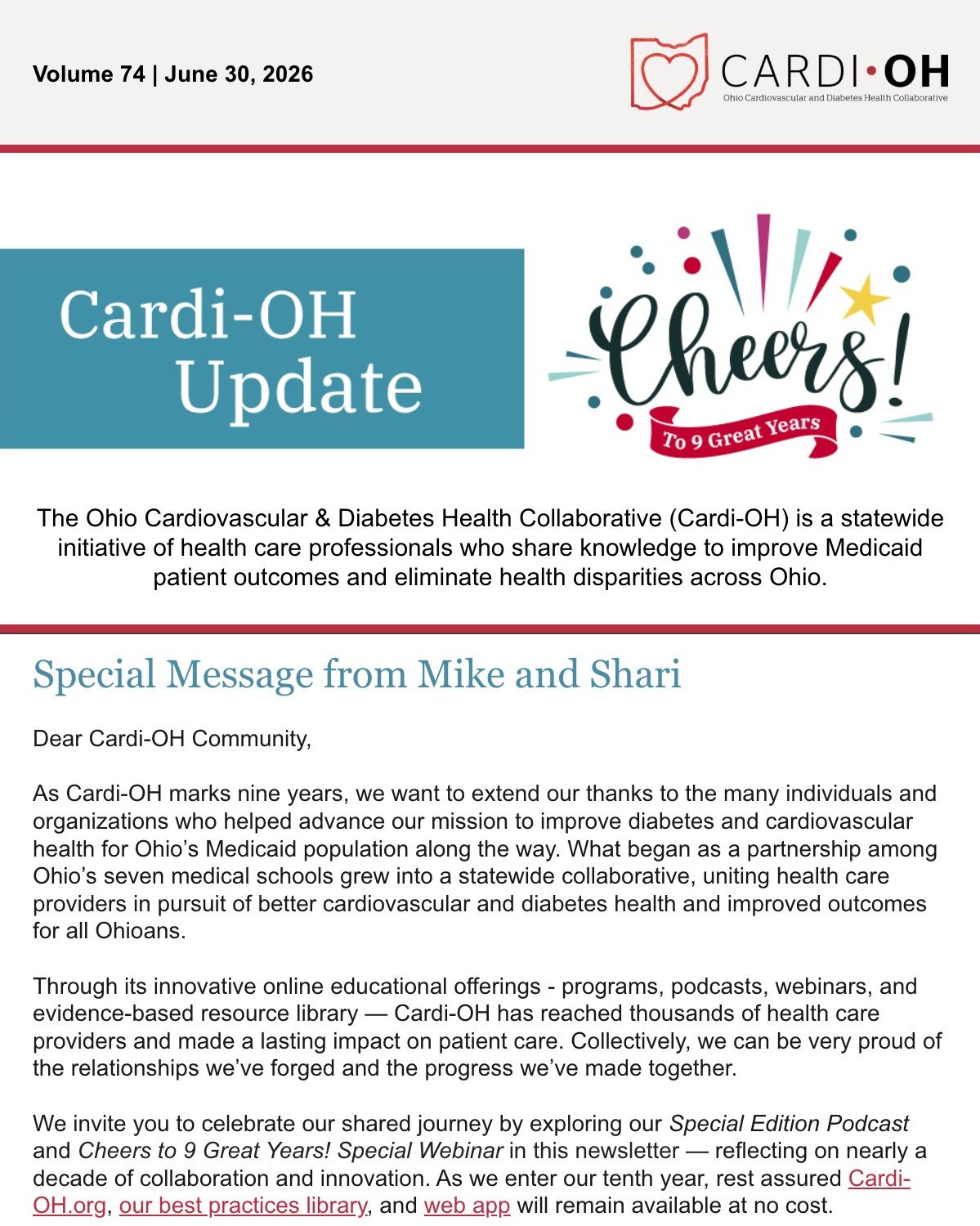 Cardi-OH Update Volume 74