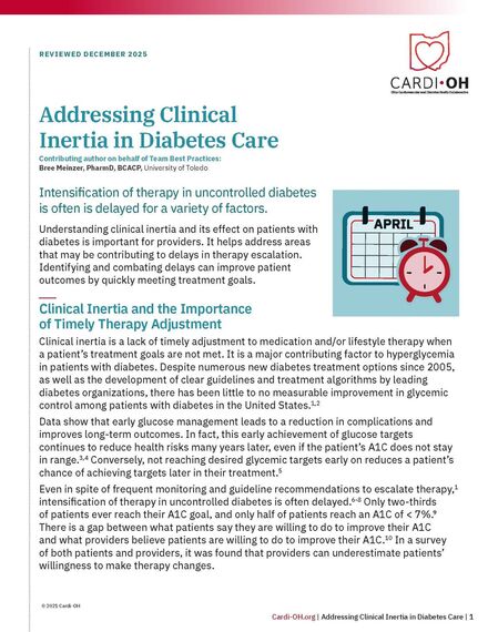 Addressing Clinical Inertia in Diabetes Care