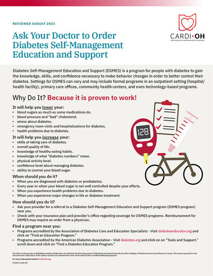 Ask Your Doctor to Order Diabetes Self-Management Education and Support