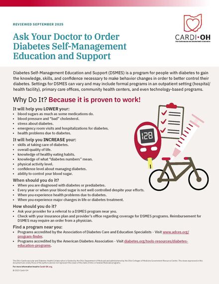 Ask Your Doctor to Order Diabetes Self-Management Education and Support