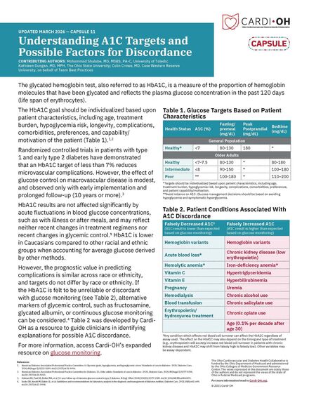 Capsule 11 - Understanding A1C Targets and Possible Factors for Discordance