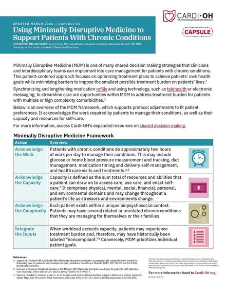Capsule 15 - Using Minimally Disruptive Medicine to Support Patients with Chronic Conditions