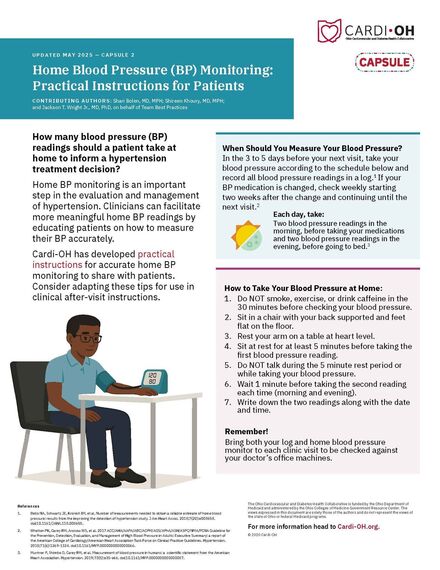 Capsule 2 - Home Blood Pressure (BP) Monitoring: Practical Instructions for Patients