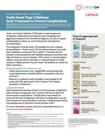 Capsule 21 - Youth-Onset Type 2 Diabetes: Early Treatment to Prevent Complications