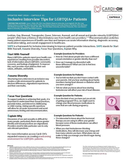 Capsule 22 - Inclusive Interview Tips for LGBTQIA+ Patients