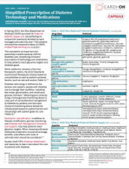 Capsule 16 - Simplified Prescription of Diabetes Technology and Medications