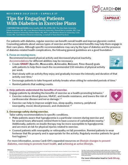 Capsule 37 - Tips for Engaging Patients With Diabetes in Exercise Plans