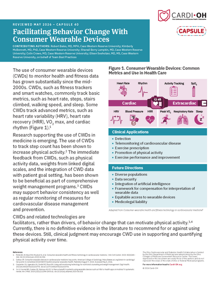 Capsule 40 - Facilitating Behavior Change With Consumer Wearable Devices