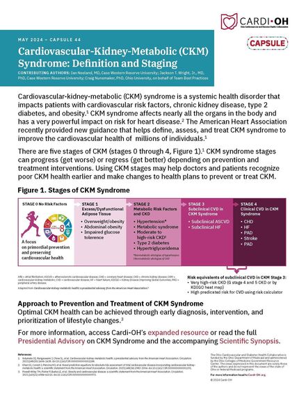 Capsule 44 - Cardiovascular-Kidney-Metabolic (CKM) Syndrome: Definition and Staging