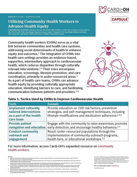 Capsule 46 - Utilizing Community Health Workers to Advance Health Equity