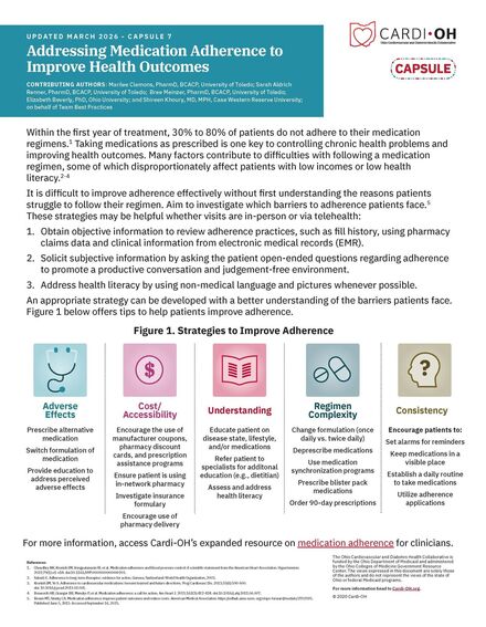 Capsule 7 - Addressing Medication Adherence to Improve Health Outcomes