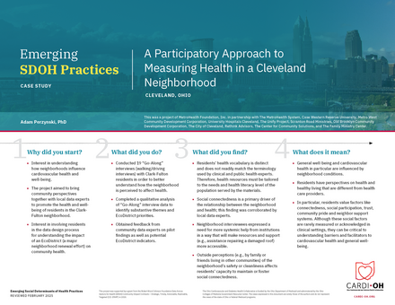 Case Study: A Participatory Approach to Measuring Health in a Cleveland Neighborhood