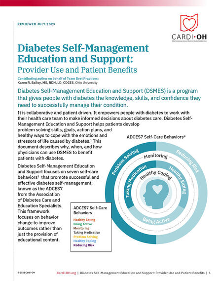 Diabetes Self-Management Education and Support: Provider Use and Patient Benefits