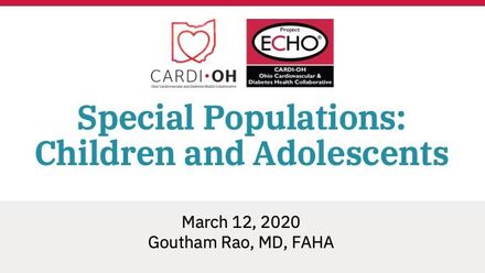 Special Populations: Children and Adolescents