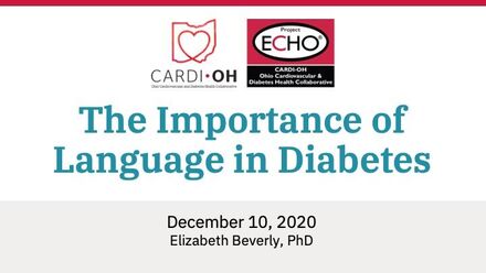 The Importance of Langauge in Diabetes