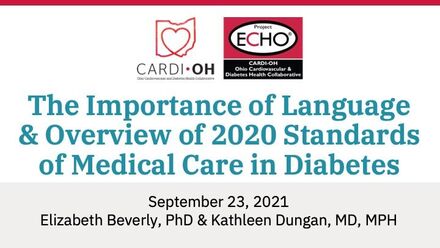 The Importance of Language & Overview of 2020 Standards of Medical Care in Diabetes