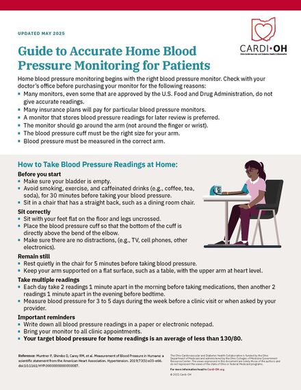 Guide to Accurate Home Blood Pressure Monitoring for Patients