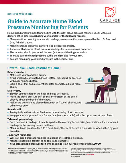 Guide to Accurate Home Blood Pressure Monitoring for Patients