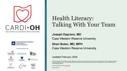 Health Literacy: Talking with Your Team