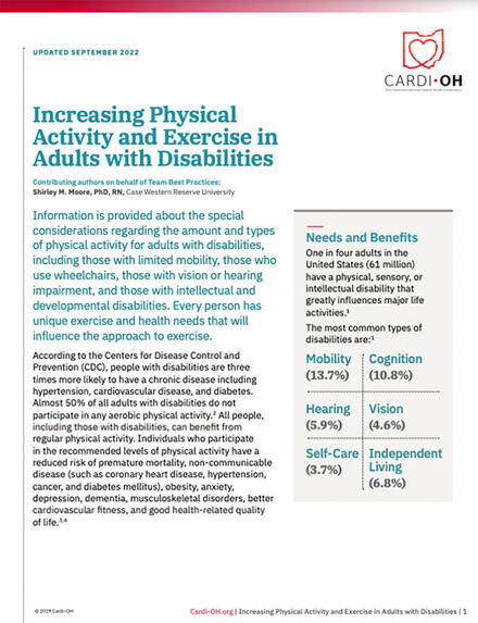 Increasing Physical Activity and Exercise in Adults with Disabilities