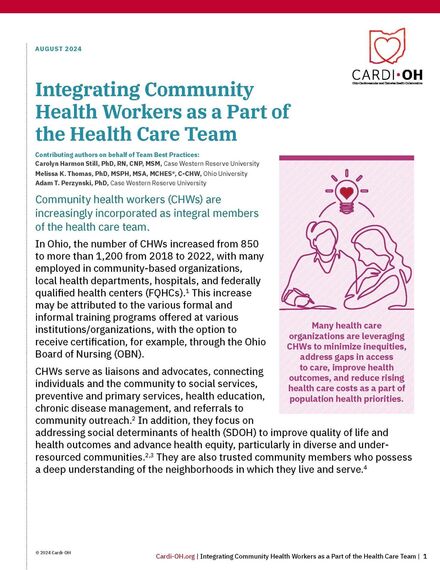 Integrating Community Health Workers as a Part of the Health Care Team