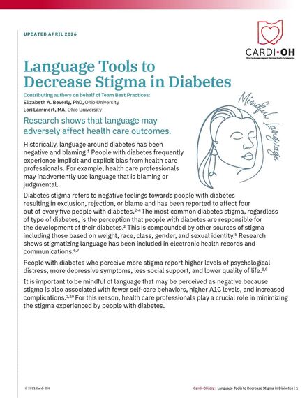 Language Tools to Decrease Stigma in Diabetes