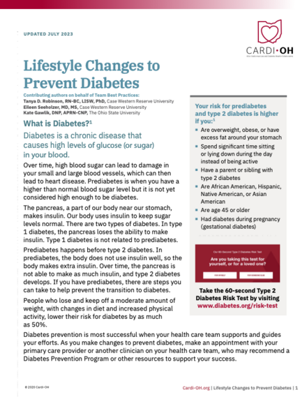 Lifestyle Changes to Prevent Diabetes