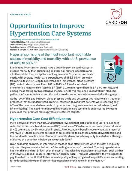 Opportunities to Improve Hypertension Care Systems